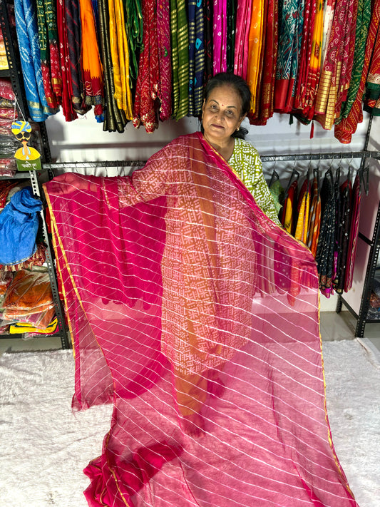 Chiffon Leheriya Light Weight Saree | Rajasthani Saree –  Dry Clean Only -  Lfariya Fashion (Copy)