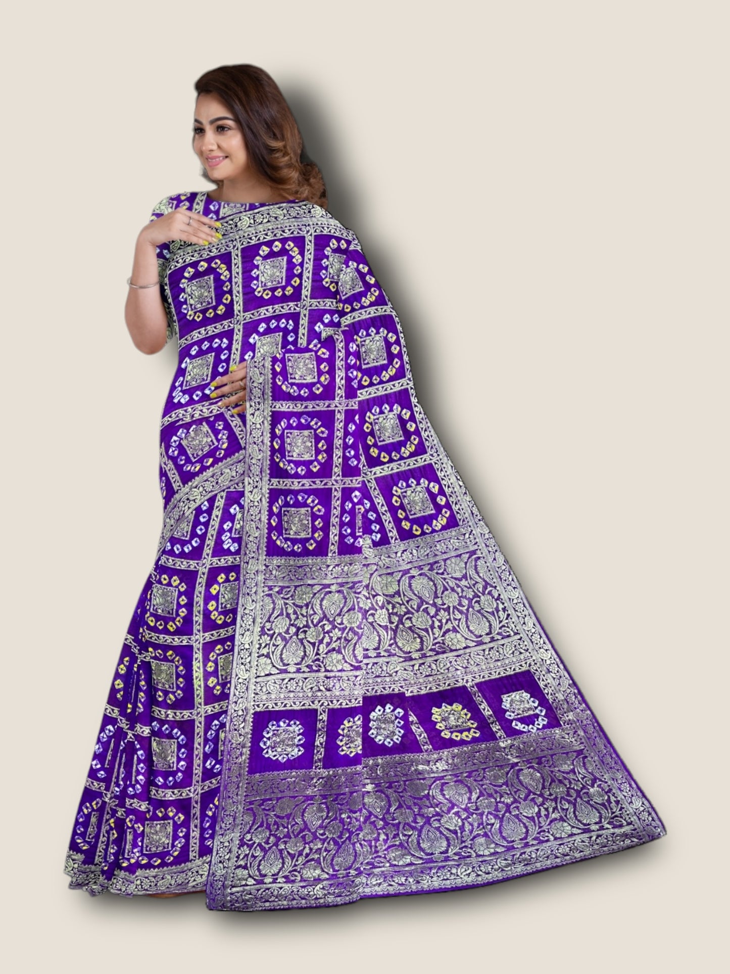 Banarasi Gharchola Bandhani Saree – Traditional Rajasthani Wedding Wear | Lfariya Fashion