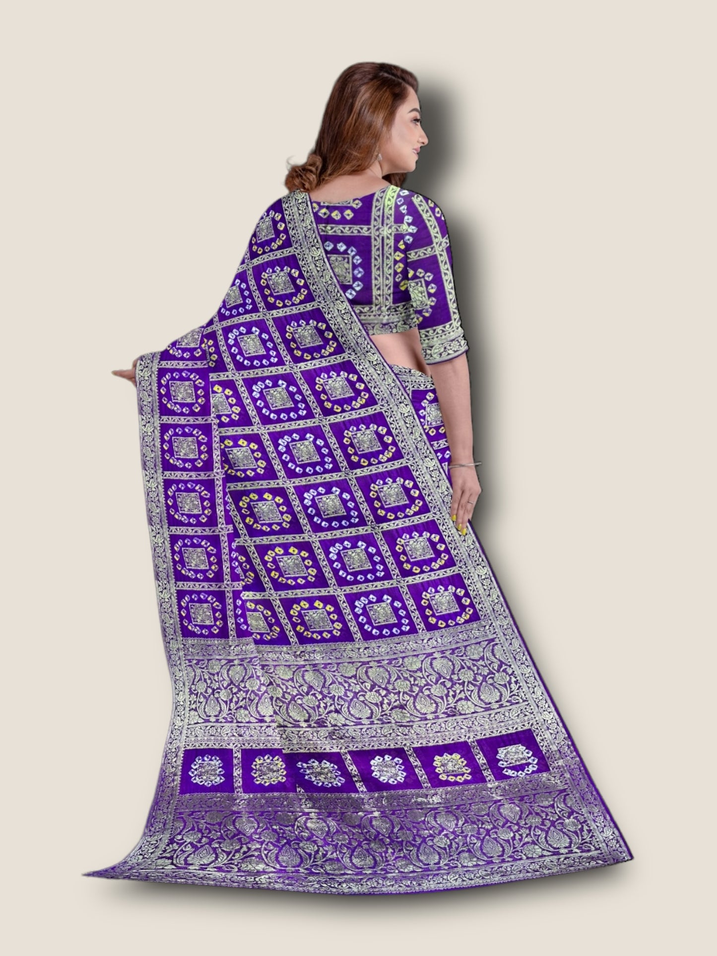 Banarasi Gharchola Bandhani Saree – Traditional Rajasthani Wedding Wear | Lfariya Fashion