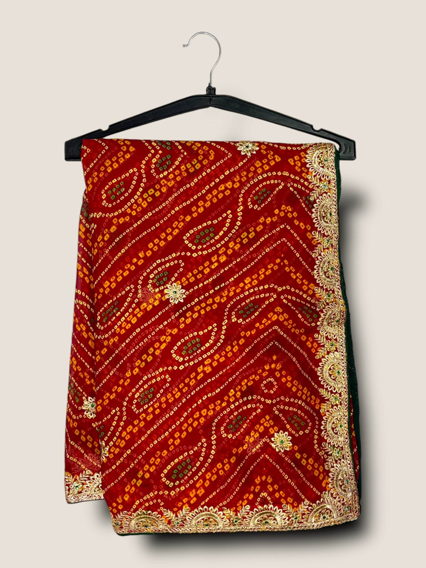 Printed Bandhani Zari Work Georgette Saree | Festive & Wedding Saree – Lfariya Fashion