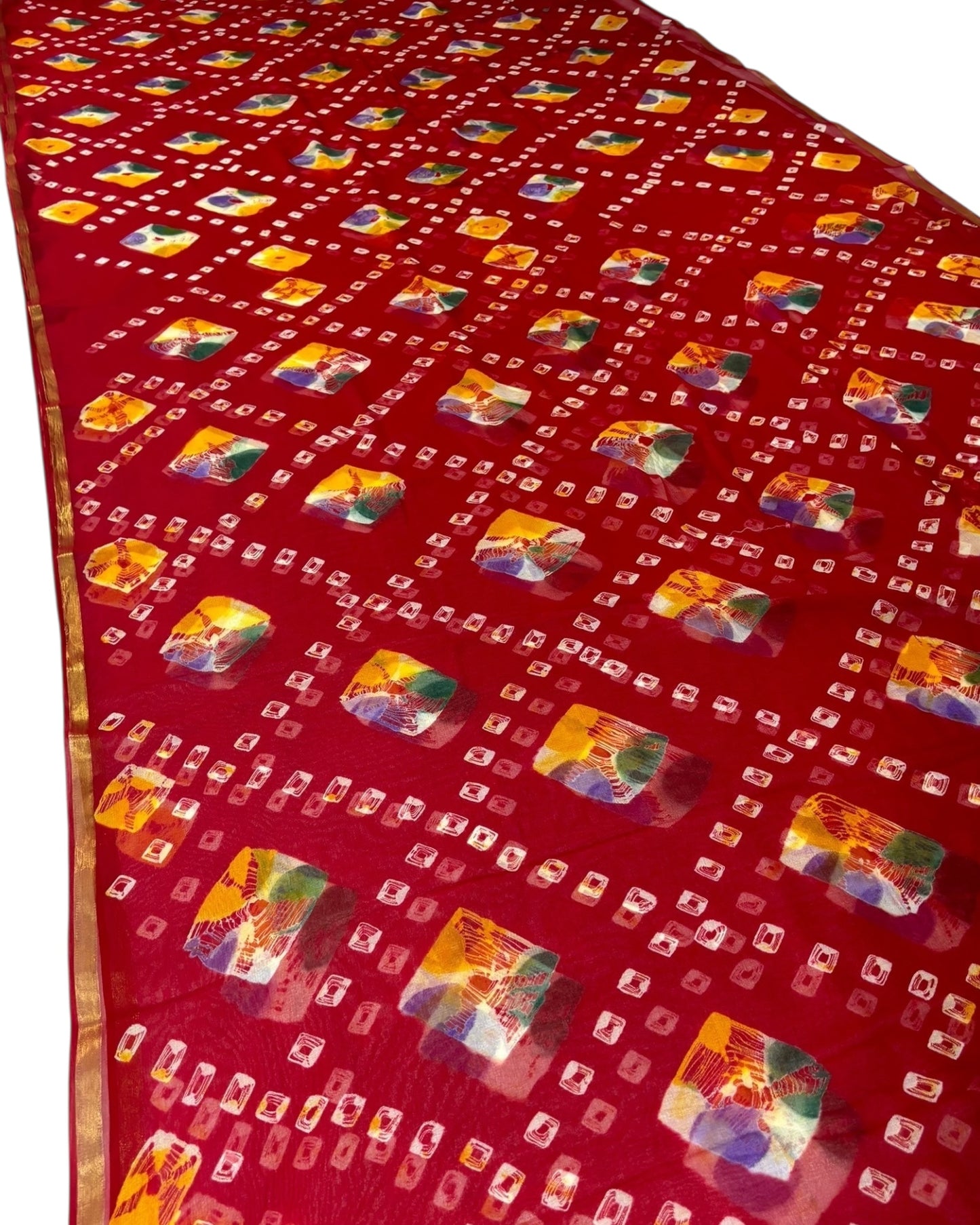 Pure Georgette Bandhani & Batik Saree | Rajasthani Ethnic Saree – Lfariya Fashion