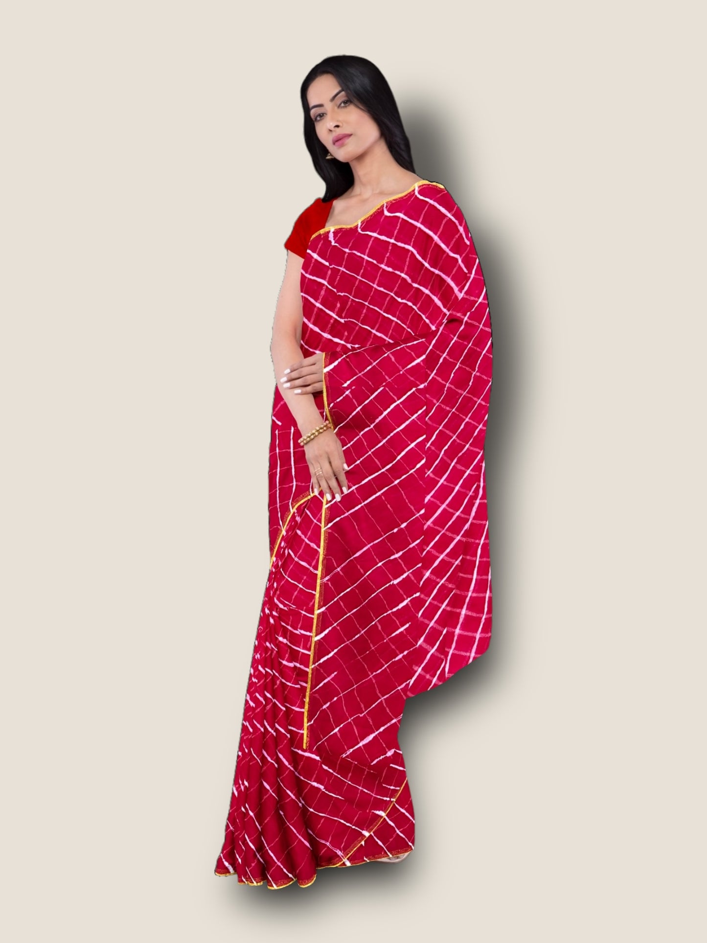 Chiffon Leheriya Light Weight Saree | Rajasthani Saree – Lfariya Fashion