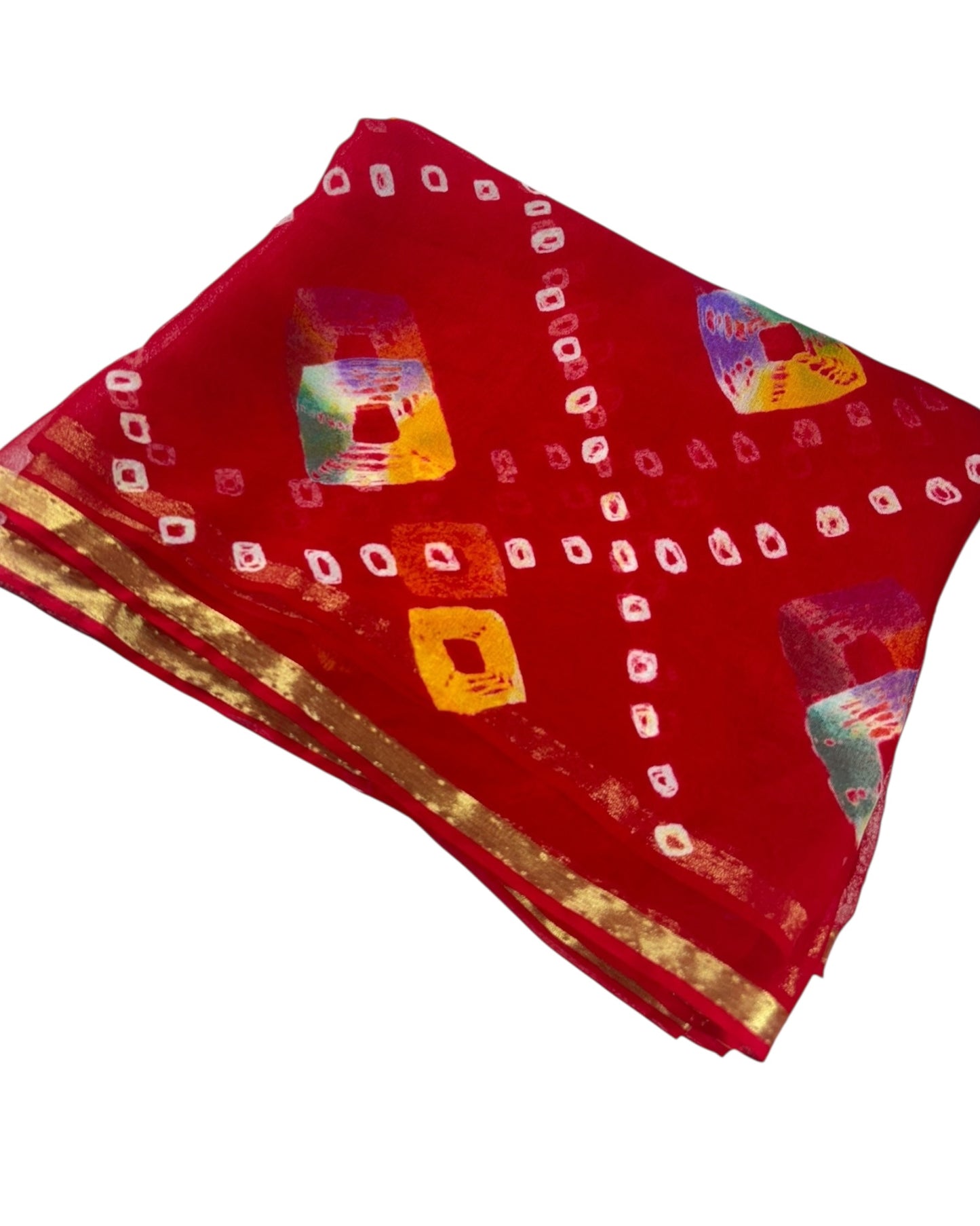 Pure Georgette Bandhani & Batik Saree | Rajasthani Ethnic Saree – Lfariya Fashion