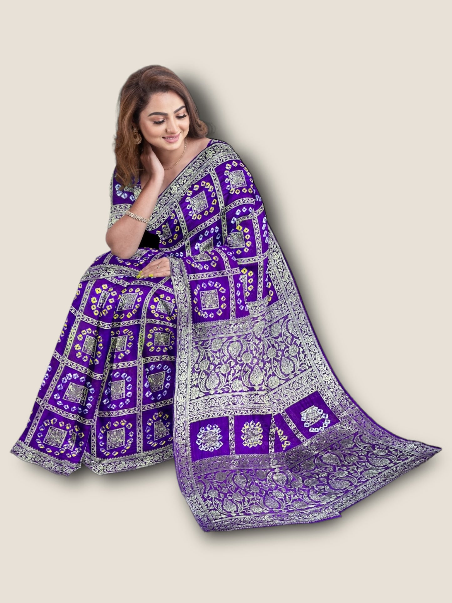 Banarasi Gharchola Bandhani Saree – Traditional Rajasthani Wedding Wear | Lfariya Fashion