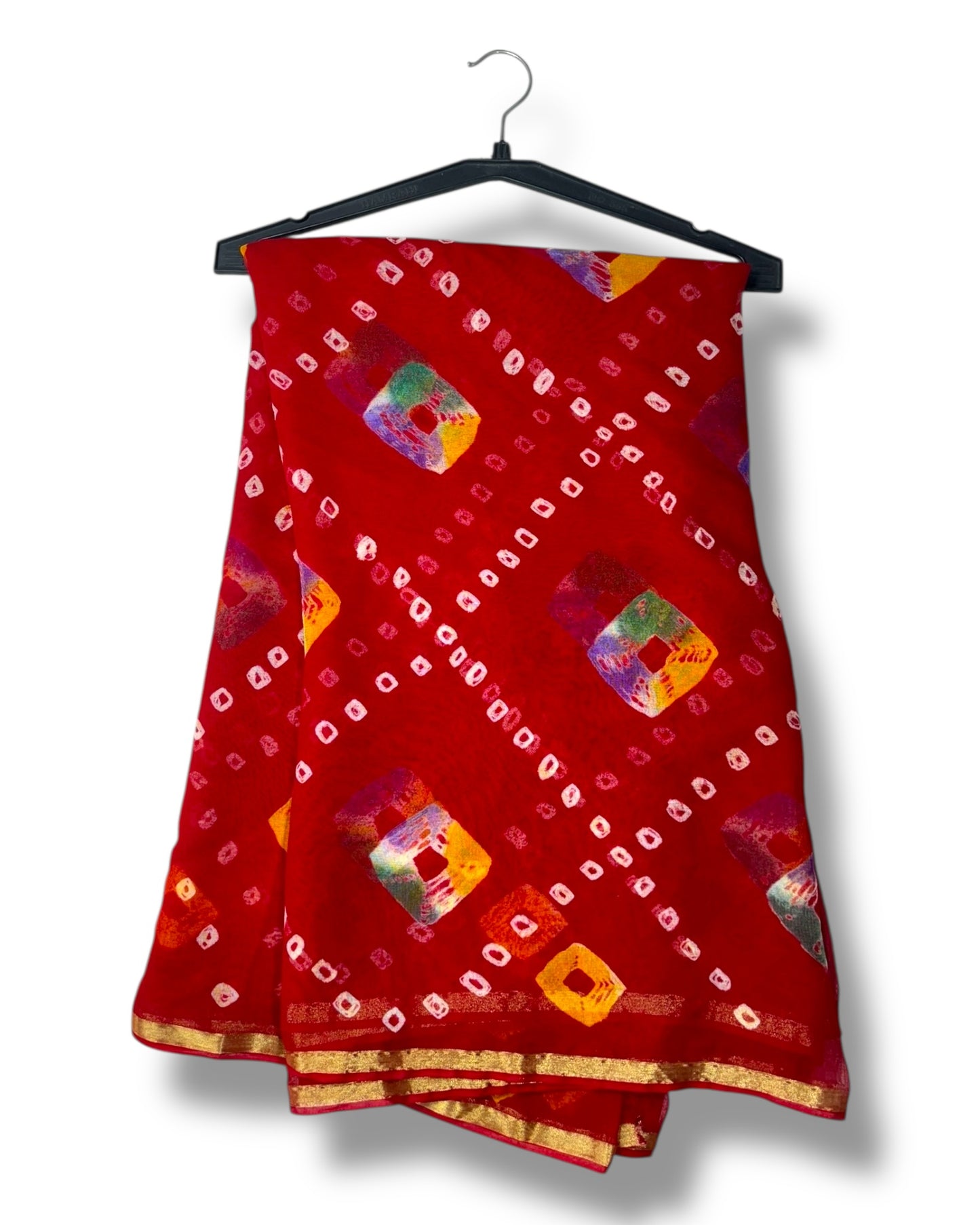 Pure Georgette Bandhani & Batik Saree | Rajasthani Ethnic Saree – Lfariya Fashion