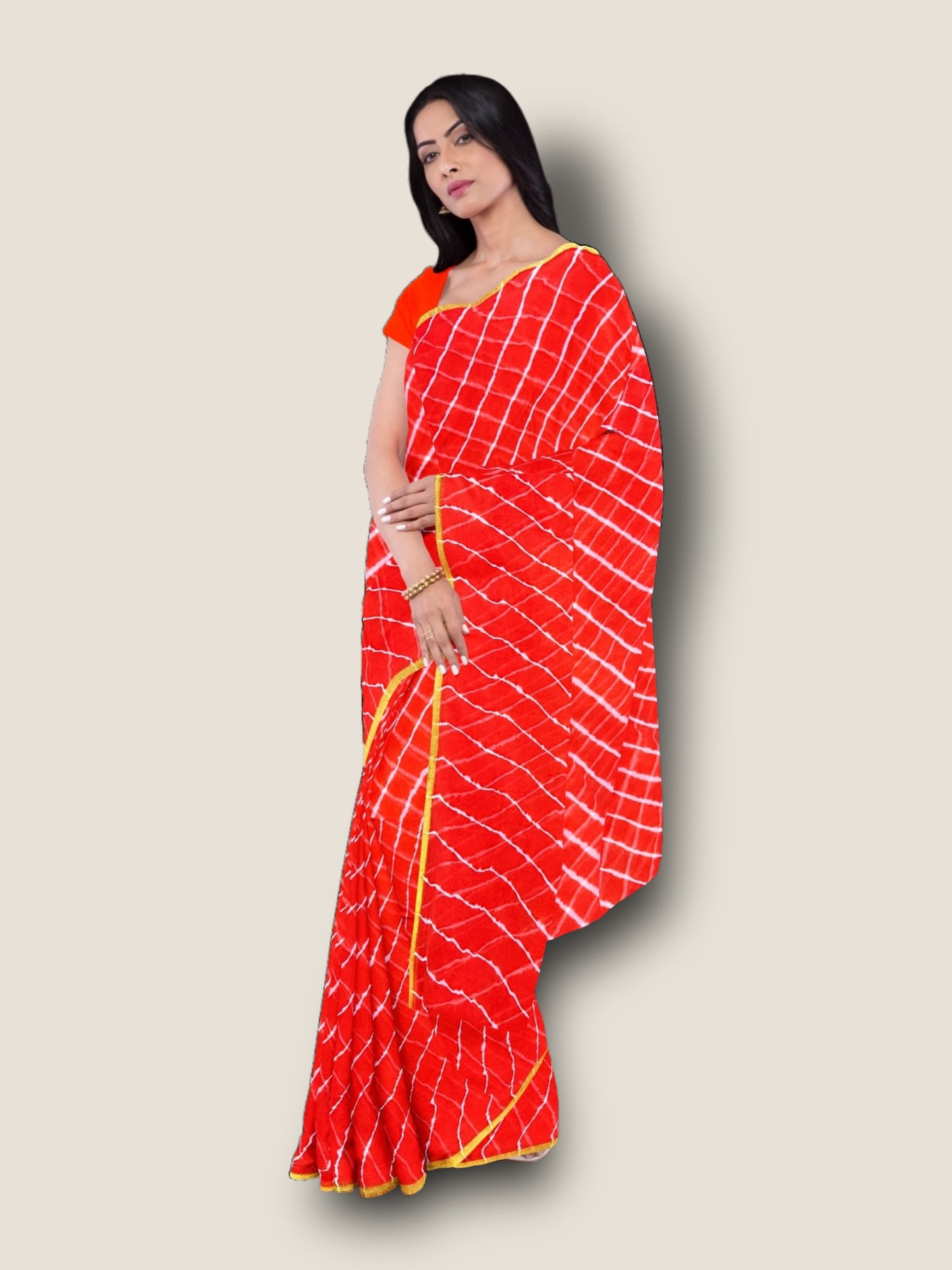 Chiffon Leheriya Light Weight Saree | Rajasthani Saree – Lfariya Fashion