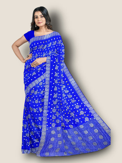 Banarasi Gharchola Dollar Buti Bandhani Saree | Authentic Rajasthani Bridal Saree – Lfariya Fashion