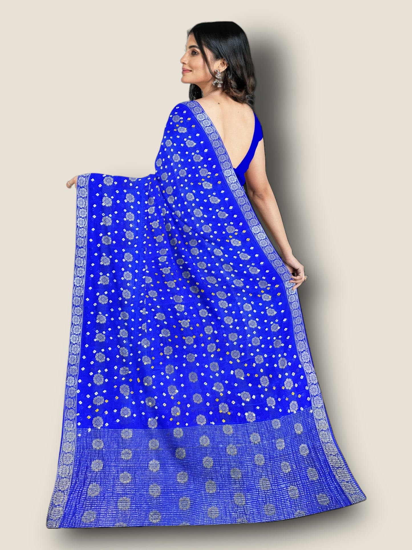 Banarasi Gharchola Dollar Buti Bandhani Saree | Authentic Rajasthani Bridal Saree – Lfariya Fashion