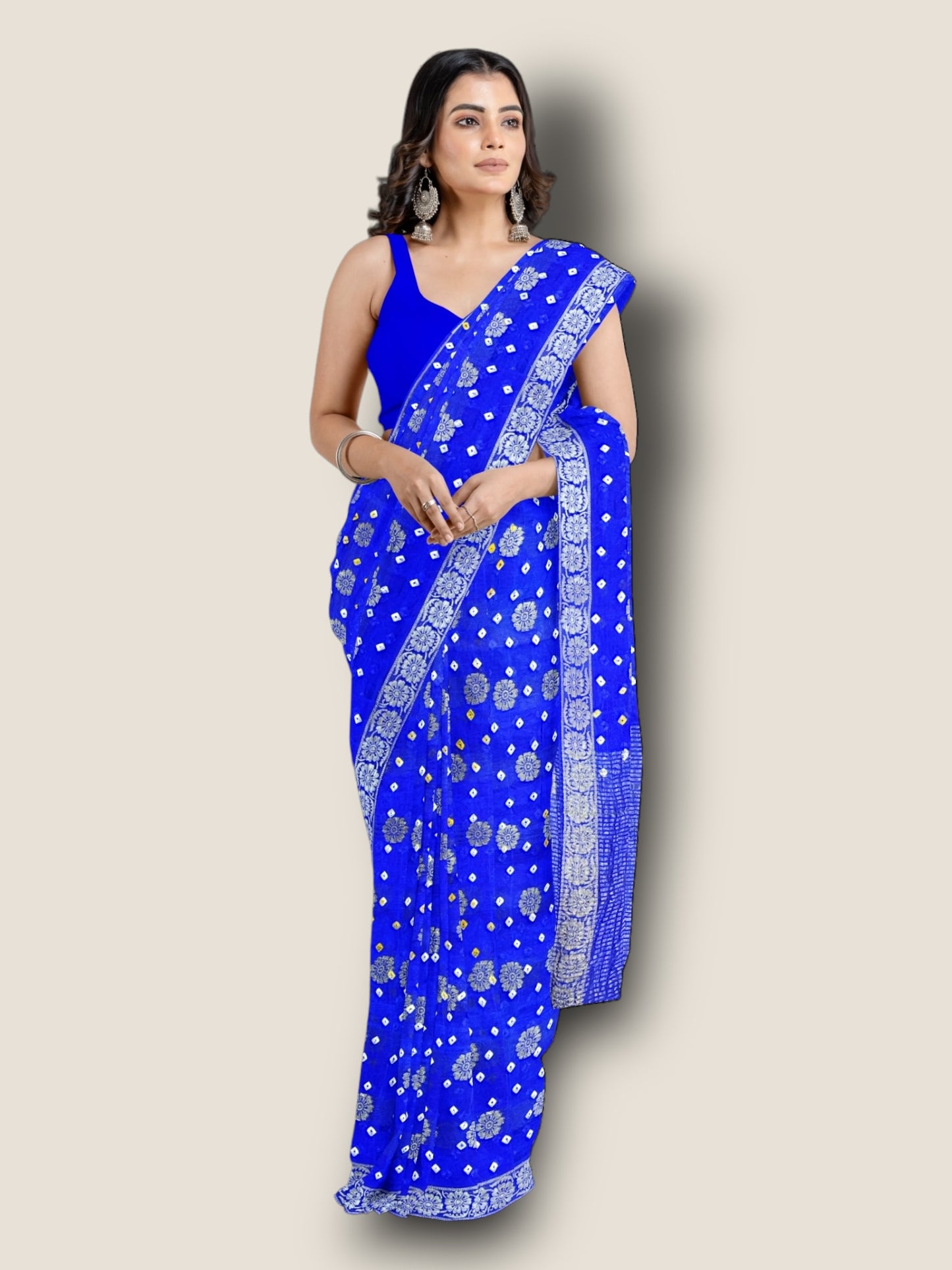 Banarasi Gharchola Dollar Buti Bandhani Saree | Authentic Rajasthani Bridal Saree – Lfariya Fashion