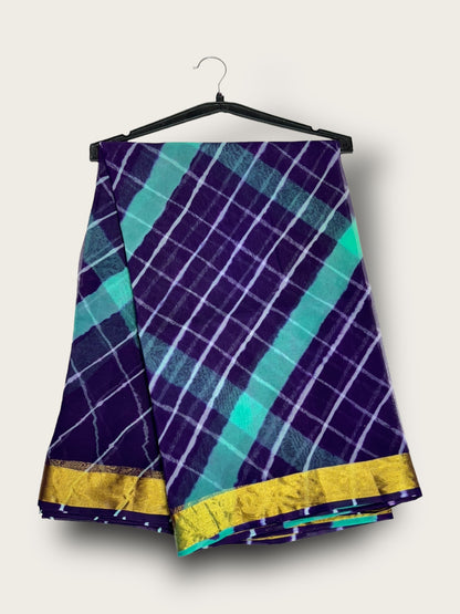 Chiffon Leheriya Two Color Saree | Lightweight Rajasthani Saree – Lfariya Fashion