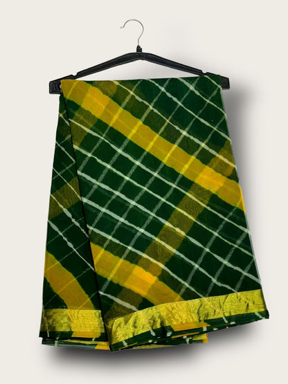 Chiffon Leheriya Two Color Saree | Lightweight Rajasthani Saree – Lfariya Fashion