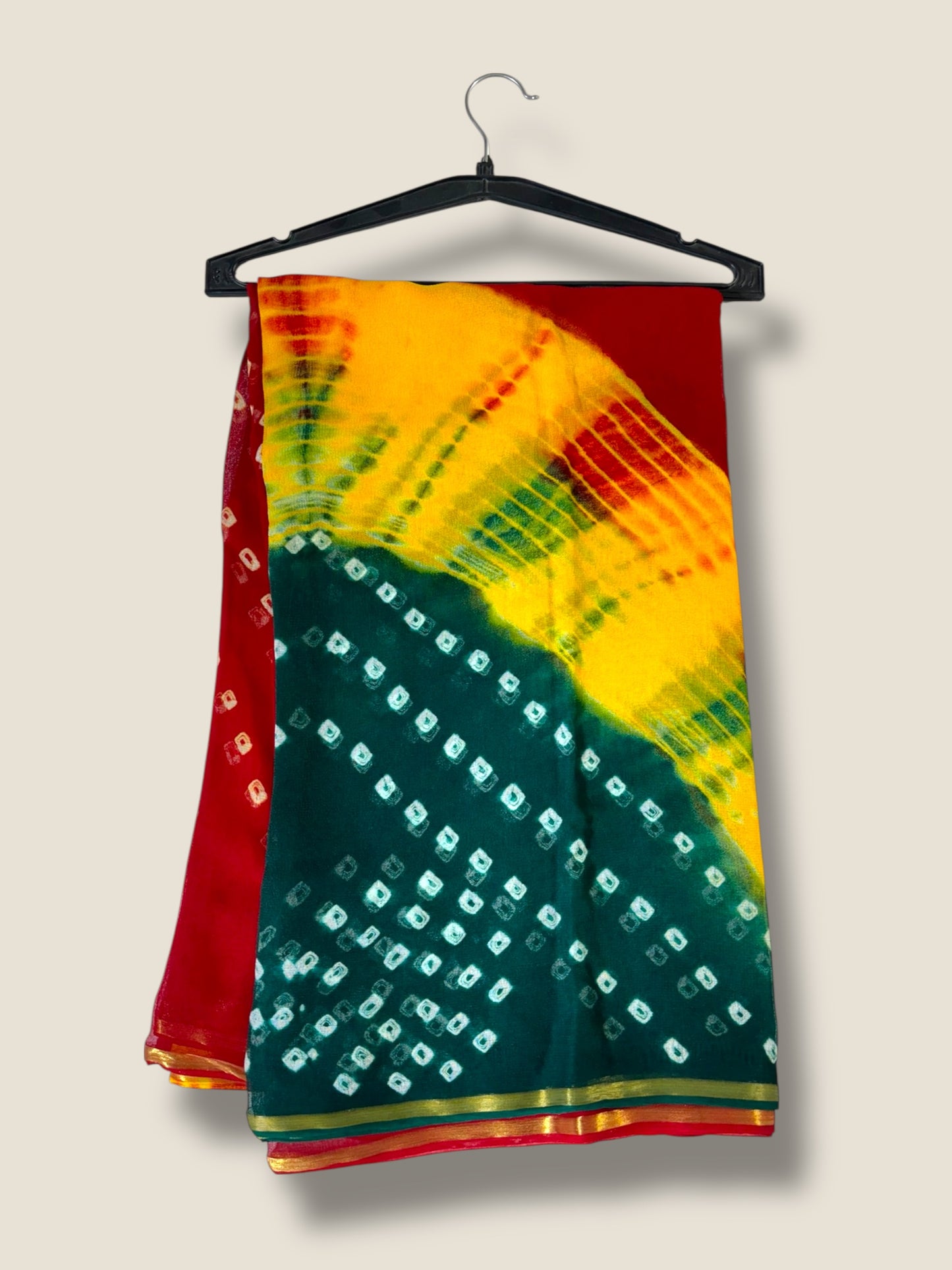 Handmade Festival Bandhani Saree with Saree Tie-Dye Saree for Women