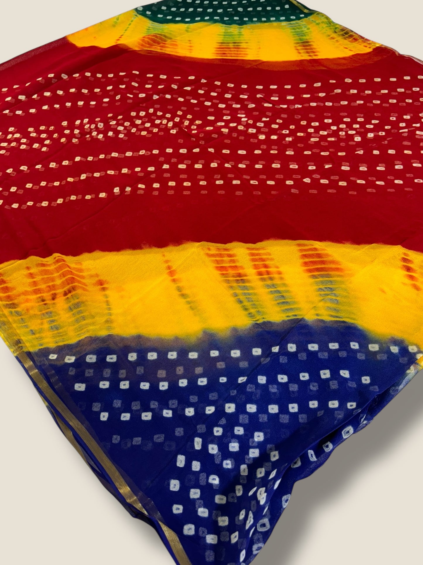 Handmade Festival Bandhani Saree with Saree Tie-Dye Saree for Women