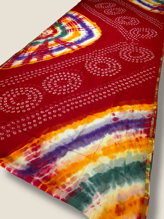 Handmade Bandhani Sarees | Festive, Bridal & Tie-Dye Saree for Women - Lfariya Fashion